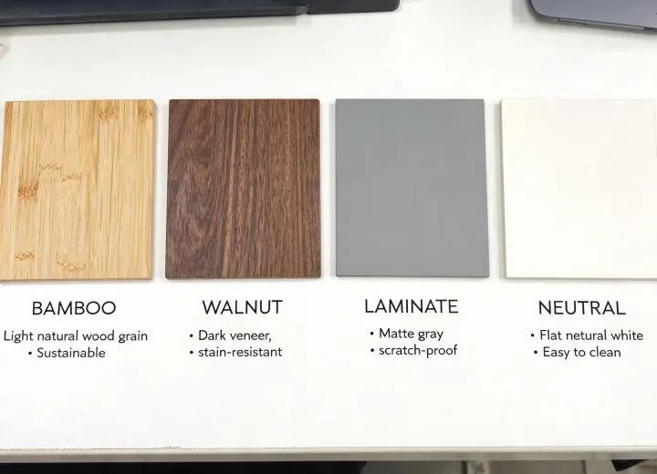 Worksurface finish samples